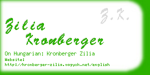 zilia kronberger business card